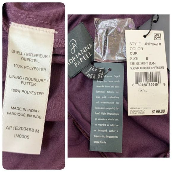 Adrianna Papell Love Story Beaded Chiffon Gown - Picture 9 of 9